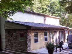 Side view of the house under renovation