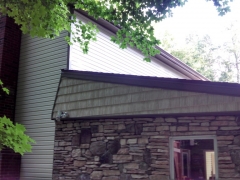 Side view of the house under renovation
