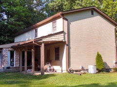 Side view of the house under renovation