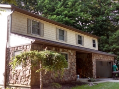 Side view of the house under renovation