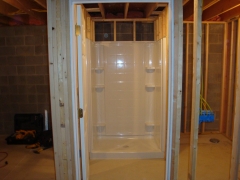 shower under construction