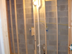 shower under construction