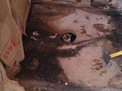 damaged bathroom