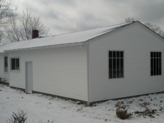 outside view of repainted garage